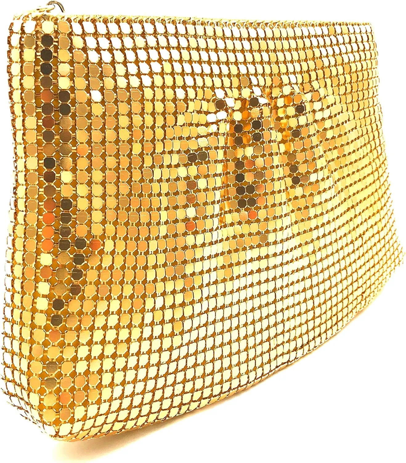 Women's Evening Clutches Metal Mesh Party Purse Bag(Mini,Purple)
