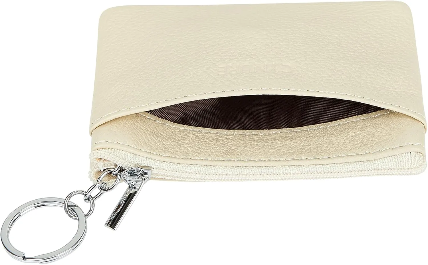 Women's Genuine Leather Coin Purse Mini Pouch Change Wallet with Keychain