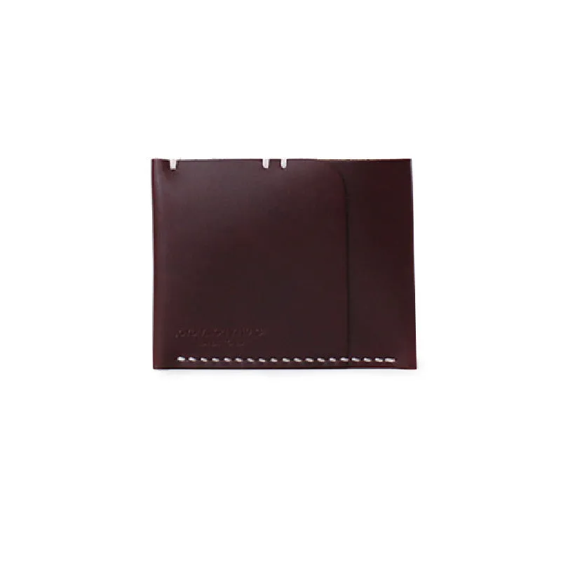 Womens Handmade Leather Card Wallet Slim Wallet Purses for Women