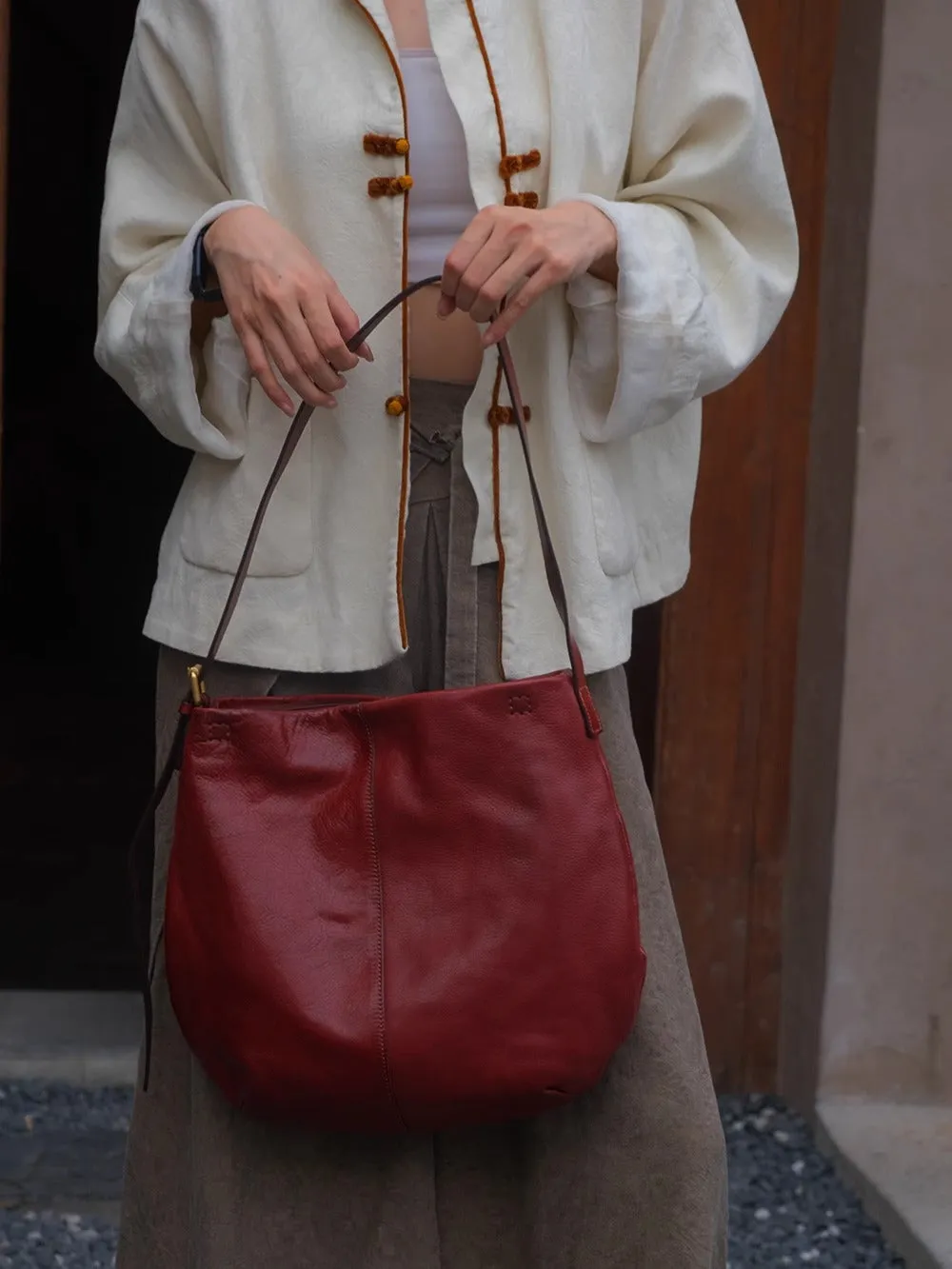 Women's Hobo Shoulder Bags Genuine Leather Hobo Bags Medium Hobo Bag