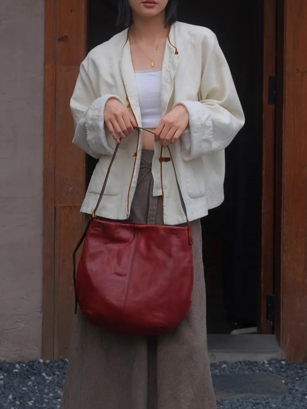 Women's Hobo Shoulder Bags Genuine Leather Hobo Bags Medium Hobo Bag