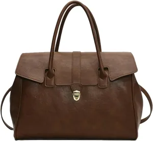 Womens Large Tote Bag Vintage Vegan Leather Work Briefcase Shoulder Crossbody Purse Handbag Messenger Satchels