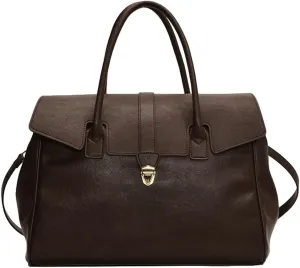 Womens Large Tote Bag Vintage Vegan Leather Work Briefcase Shoulder Crossbody Purse Handbag Messenger Satchels