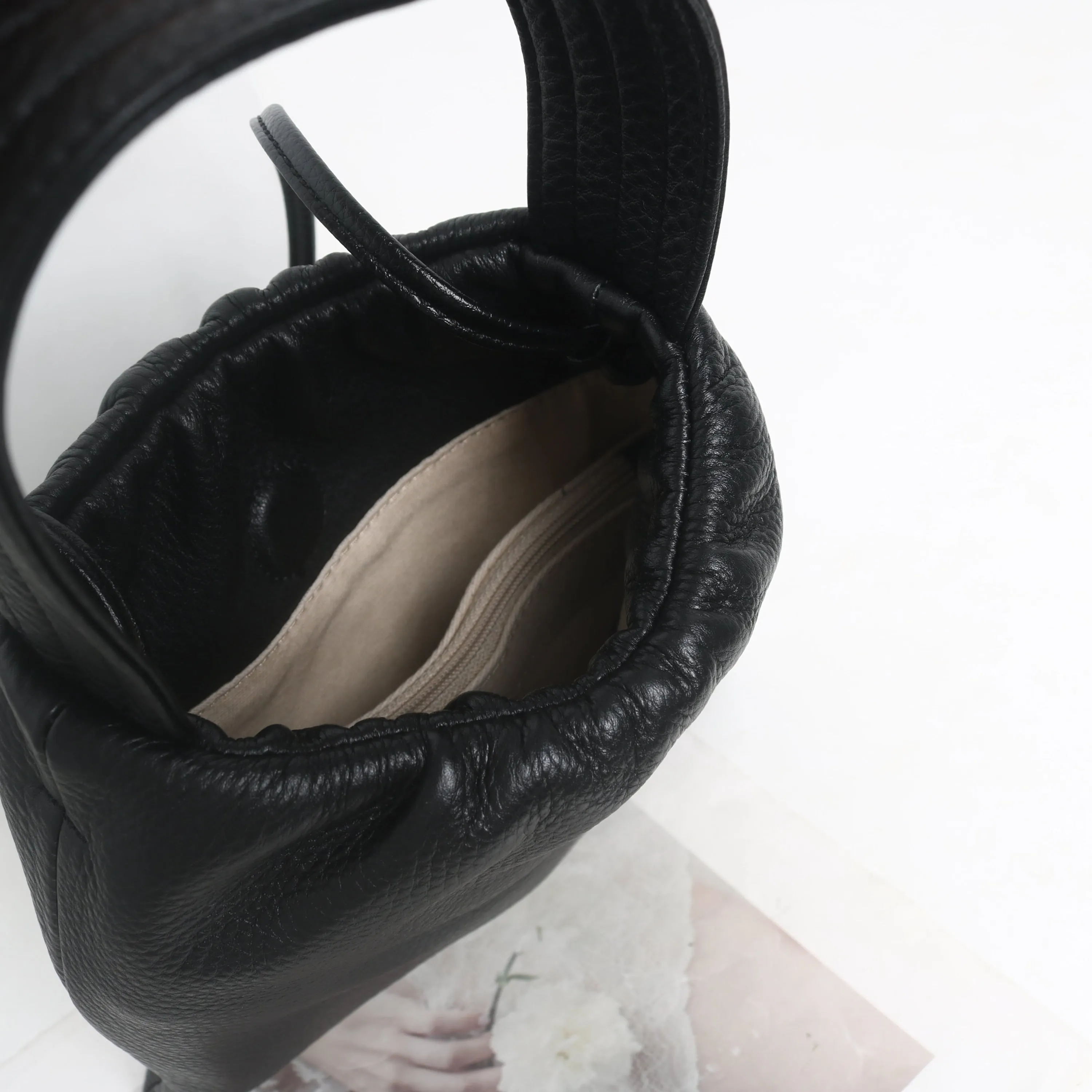 Womens Leather Hobo Shoulder Bag