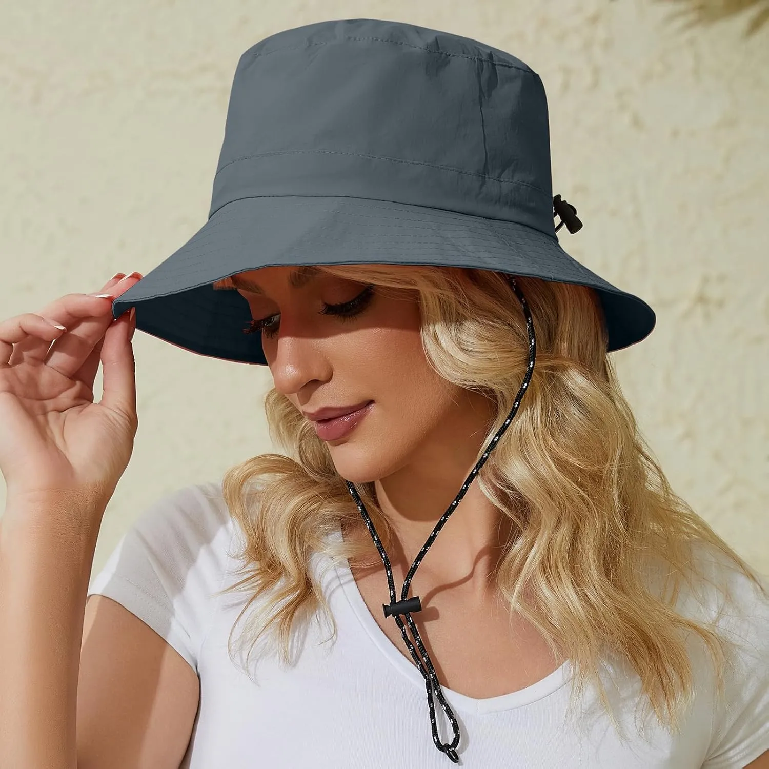 Womens Packable Bucket Hat, Waterproof Outdoor Fishing Hat for Women, Lightweight UV Protection Sun Hat for Women
