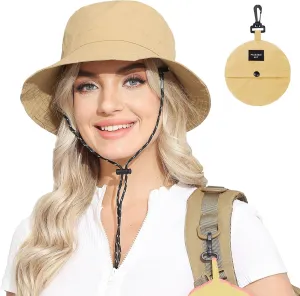 Womens Packable Waterproof Bucket Hat Men UV Protection Sun Hat
