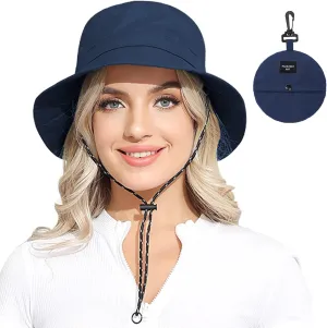 Womens Packable Waterproof Bucket Hat Men UV Protection Sun Hat