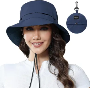 Womens Packable Waterproof Bucket Hat Men UV Protection Sun Hat