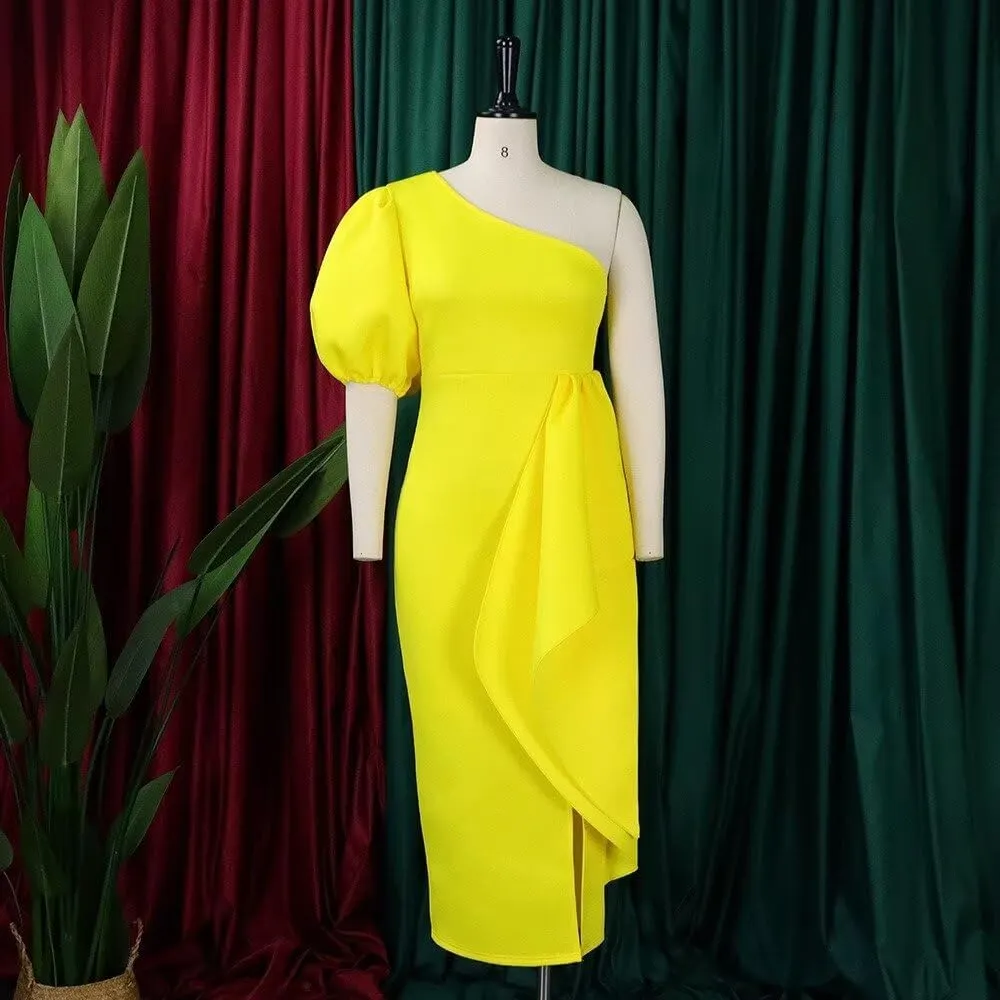 Women's Sexy Sleeveless Off Shoulder Bodycon Formal Party Evening Dress Midi Wedding Guest Dresses Prom Dress
