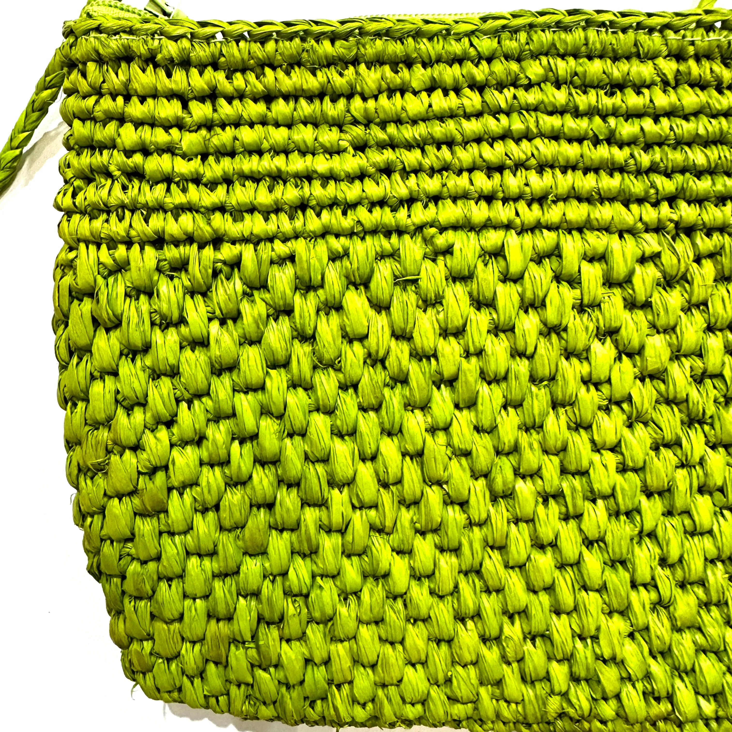 Woven Raffia Clutch with Wrist Strap