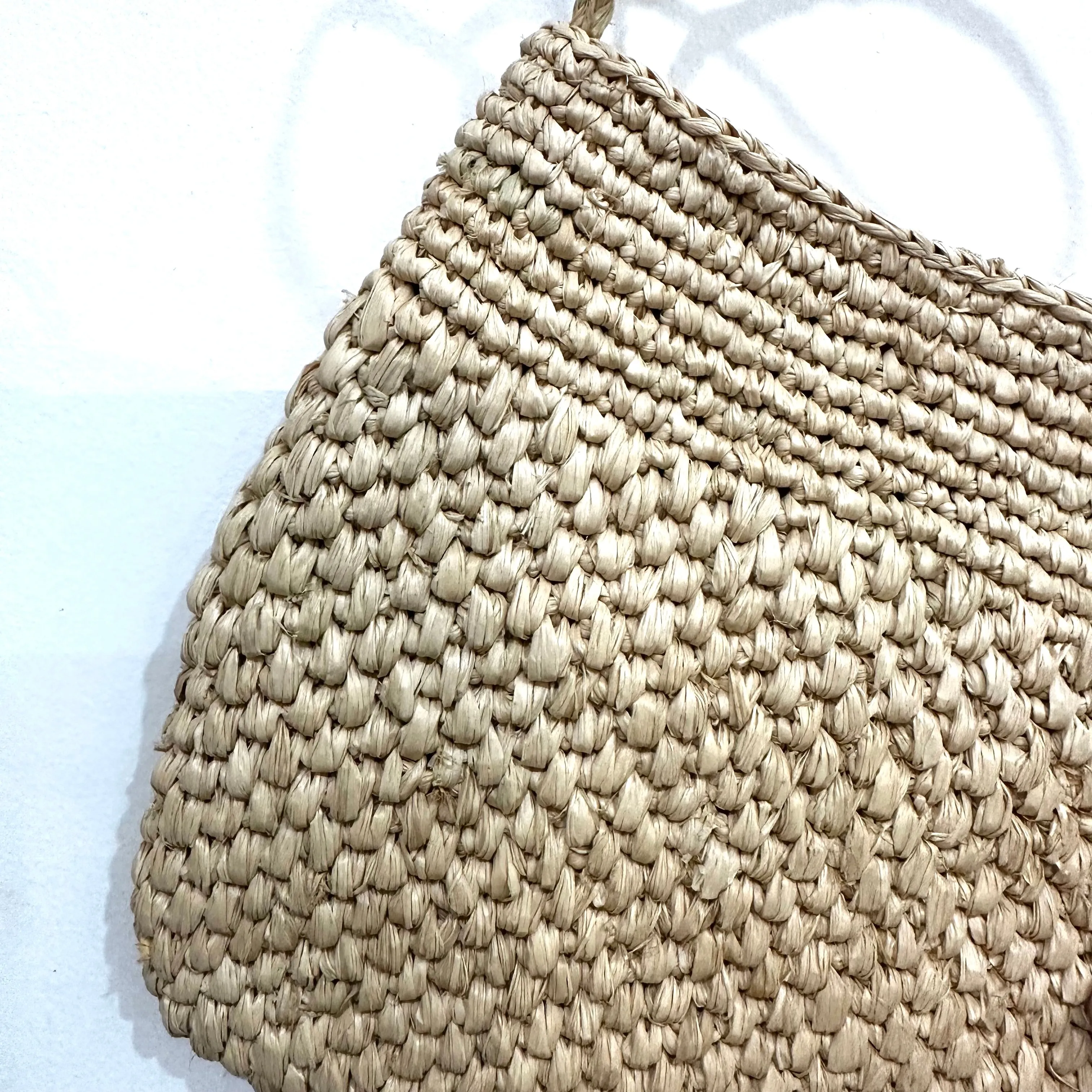 Woven Raffia Clutch with Wrist Strap