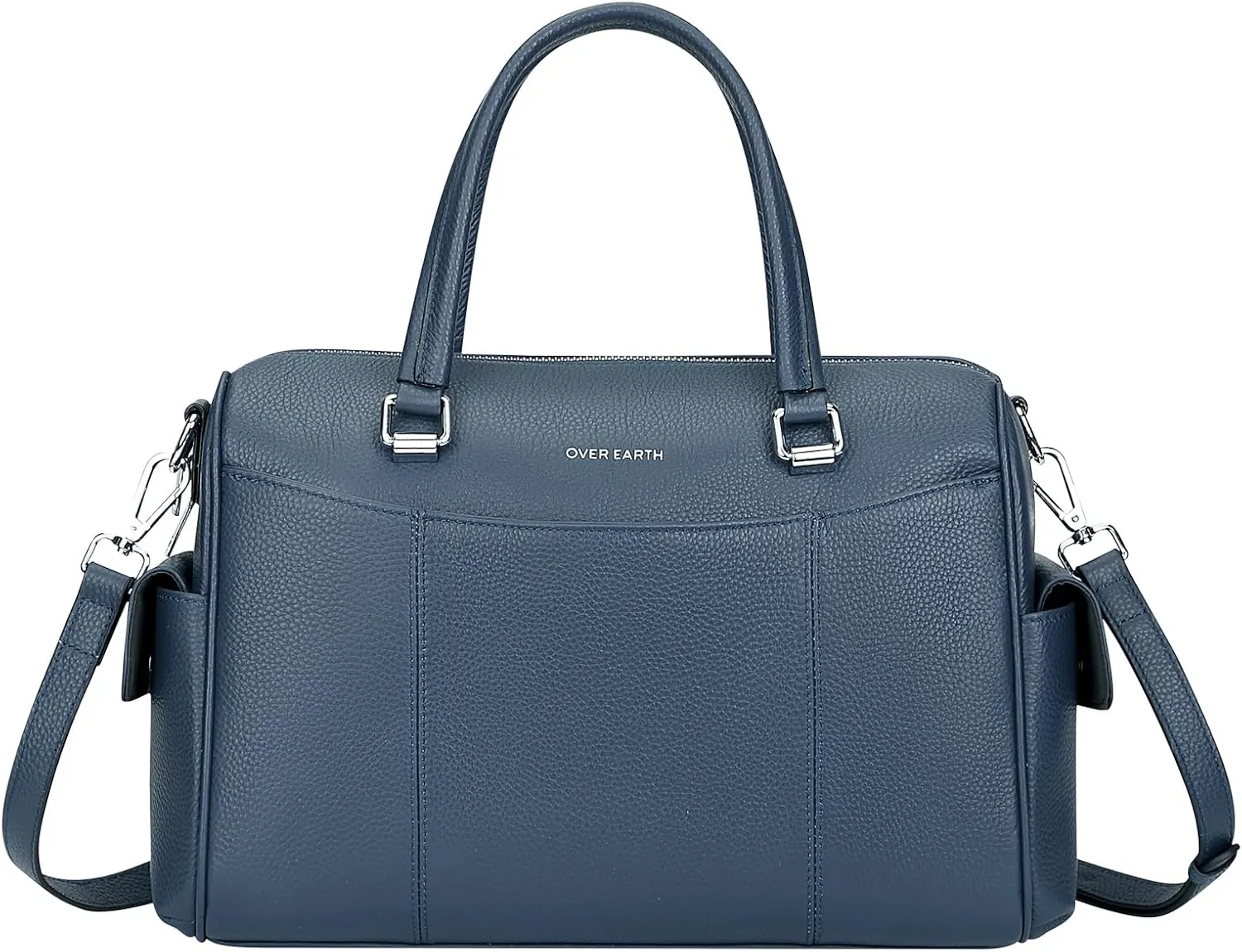 XXGJOALD-Genuine Leather Satchel Purse for Women Women's Top-Handle Shoulder Handbags (O208E Black)