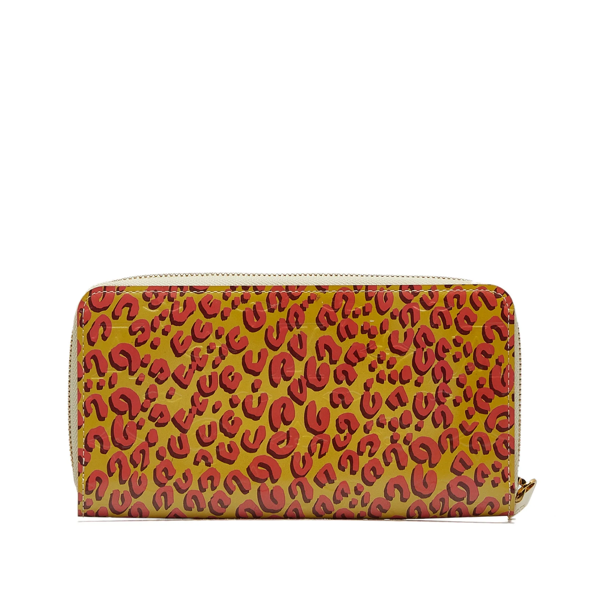 Yellow Louis Vuitton X Stephen Sprouse Vernis Leopard Zippy Long Wallets