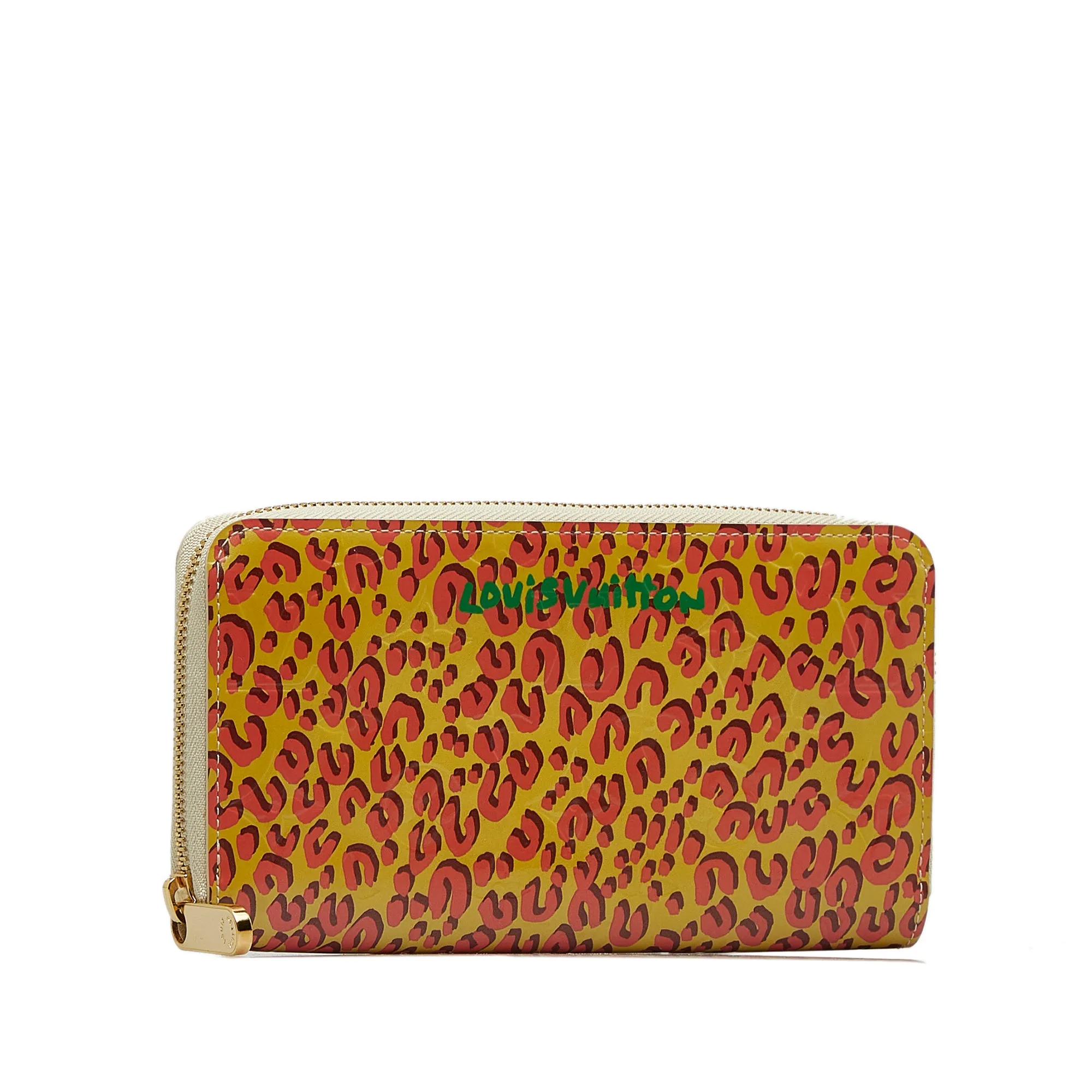 Yellow Louis Vuitton X Stephen Sprouse Vernis Leopard Zippy Long Wallets