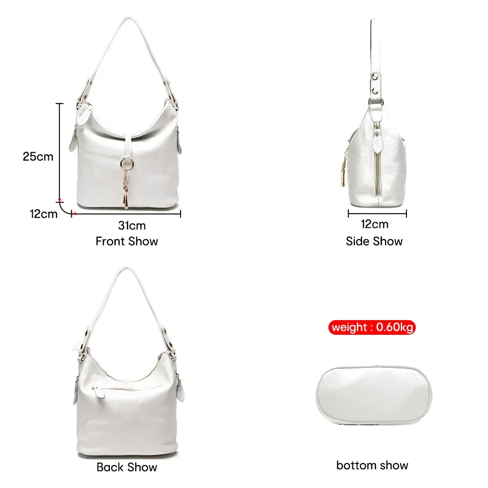 ZENCY Hobo Style Leather Handbag