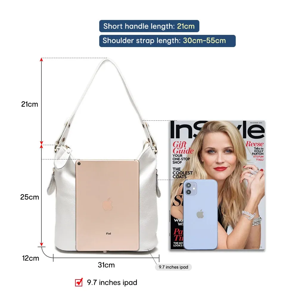 ZENCY Hobo Style Leather Handbag