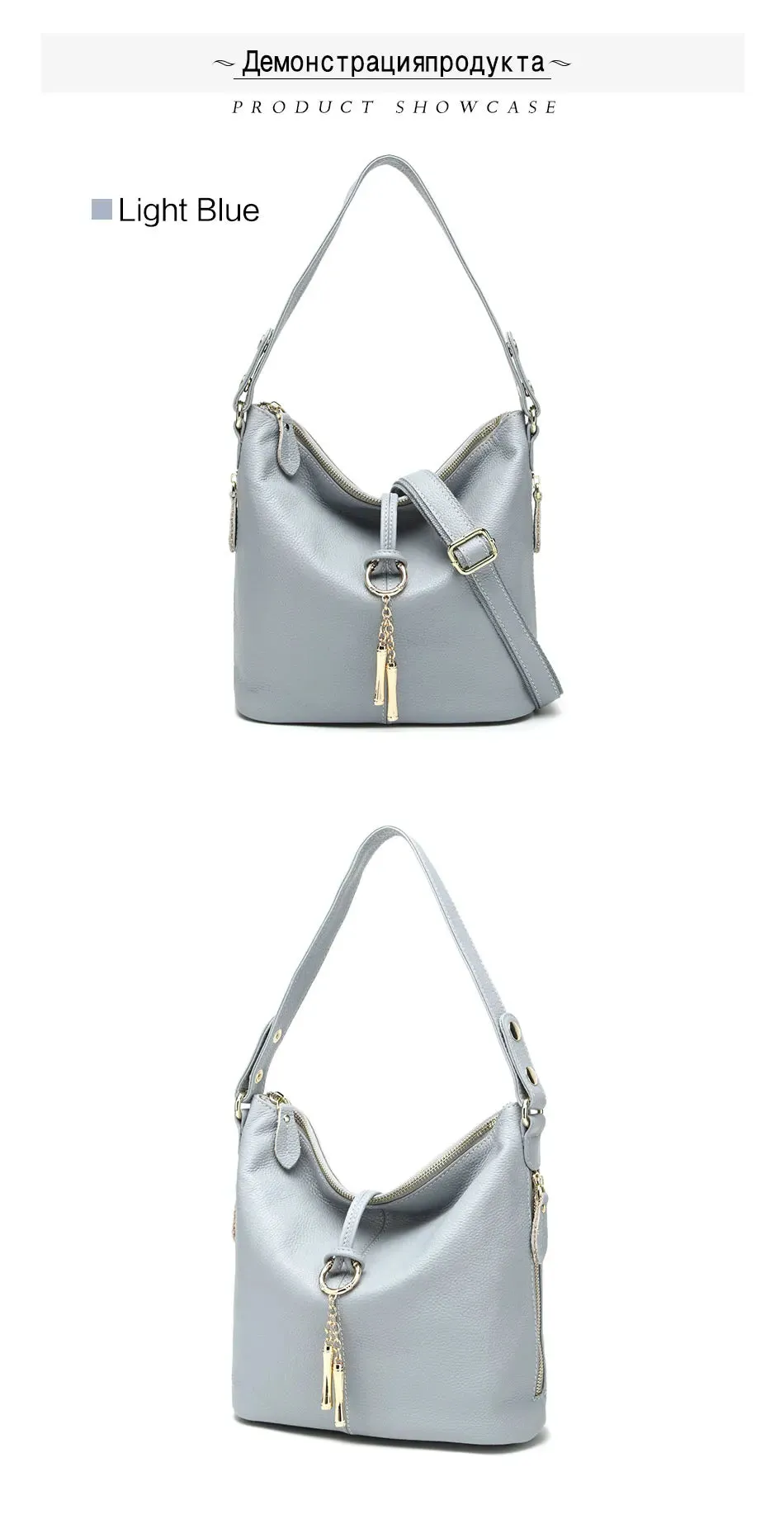 ZENCY Hobo Style Leather Handbag