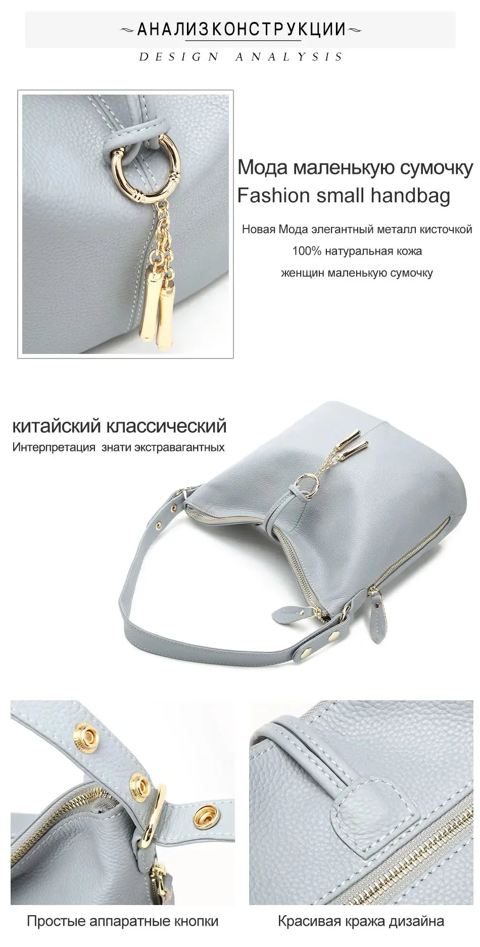 ZENCY Hobo Style Leather Handbag