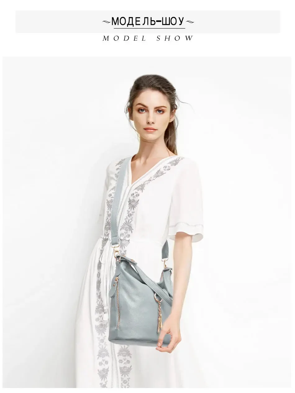 ZENCY Hobo Style Leather Handbag