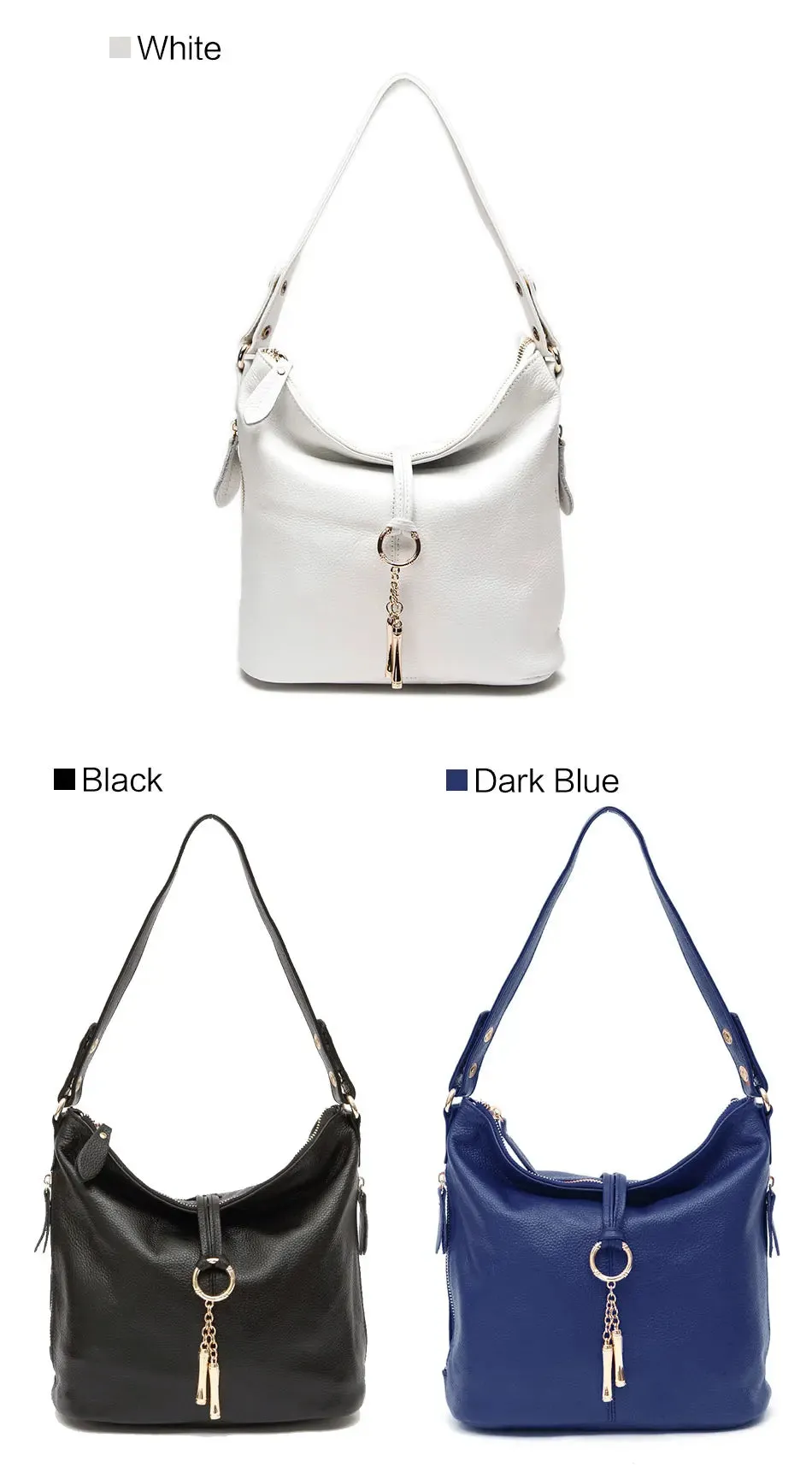 ZENCY Hobo Style Leather Handbag