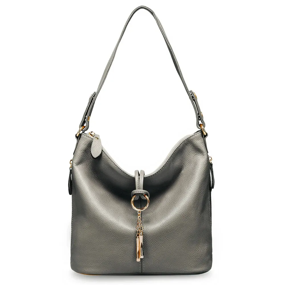 ZENCY Hobo Style Leather Handbag